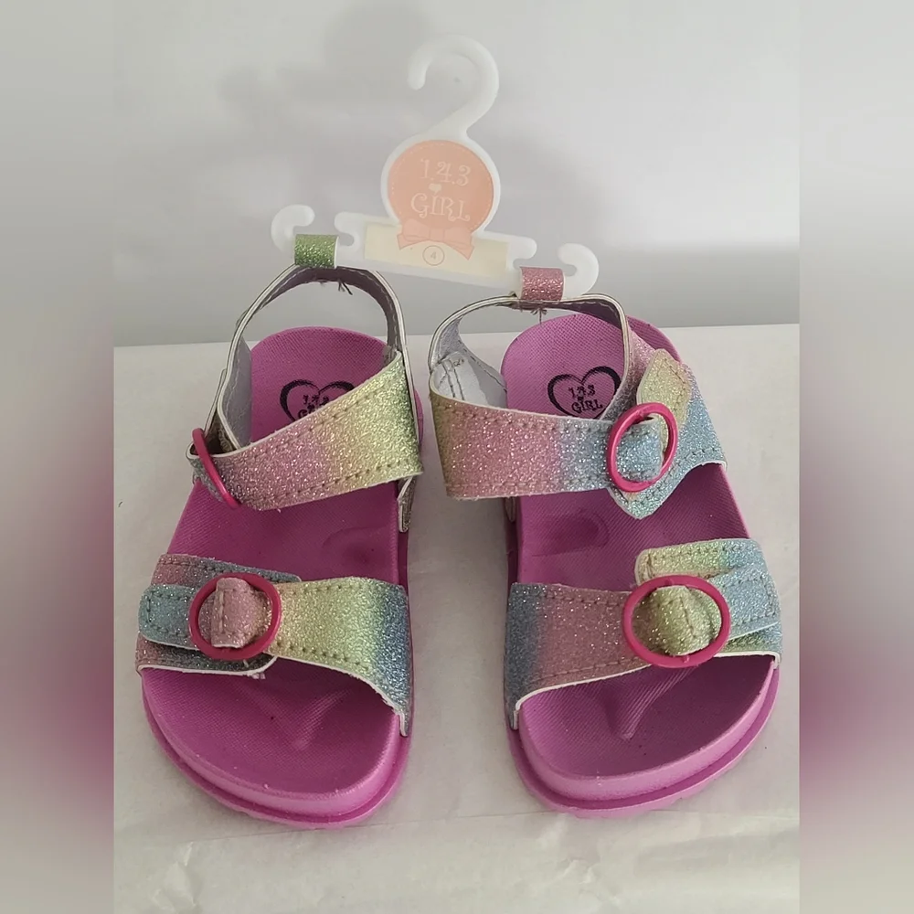 Baby Girl 143 Girls Rainbow Multicolor Sandals Size 4